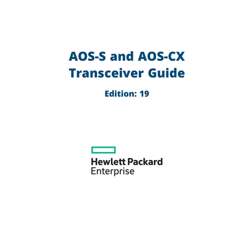 Aruba Transceiver Guide